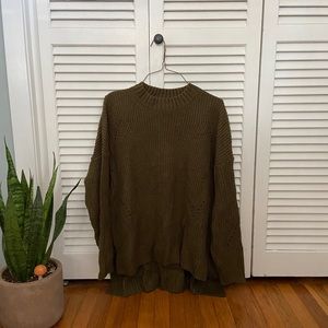 Green long sweater